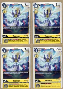 TAOMON X 4 Digimon CCG Digital Hazard Playset NON COMUNE EX2-023 - Foto 1 di 1