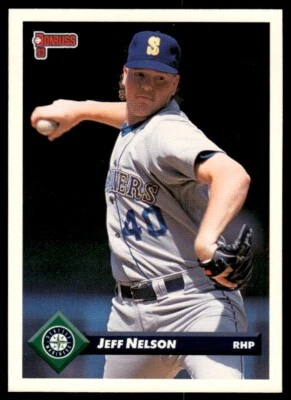 1993 Donruss Baseball Card Jeff Nelson Seattle Mariners #685 - Image 1 of 2
