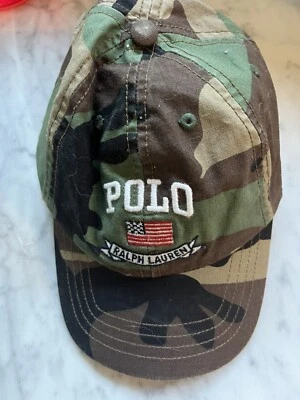 Gorra de béisbol china de algodón camuflada para niños Polo Ralph Lauren talla 2T-4T Lg pony verde Foto 1 de 4