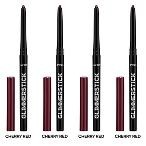 NEW Avon Glimmerstick Retractable Eyeliner - Cherry Red 0.28 g / Set of 4 - Picture 1 of 12