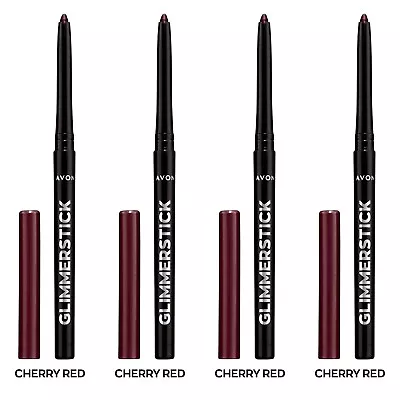 NEW Avon Glimmerstick Retractable Eyeliner - Cherry Red 0.28 g / Set of 4 - Image 1 of 4