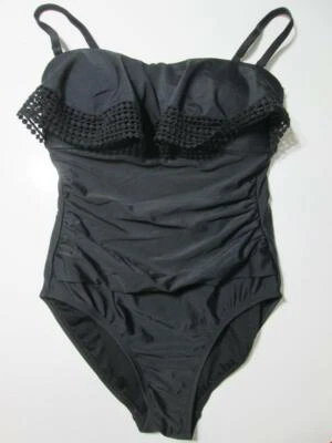 Traje de baño de una pieza negro Kona Sol para mujer talla S sujetador incorporado ropa de playa Foto 1 de 4