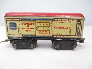 Marx 555 C & S Refrig Car 817 Red Roof Litho 6” 8W Prewar O gauge x6415 - Picture 1 of 7