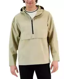 Alfani Mens AlfaTech Popover Anorak Twill Jacket L Black - Picture 1 of 1
