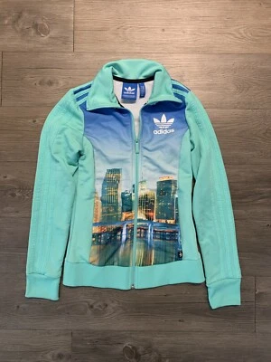 Chaqueta Adidas Miami Estampada Para Mujer 2XS Verde Azulado Rara Originales Track City Edition 2014 Foto 1 de 4