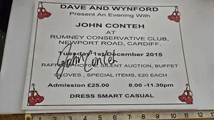 JOHN CONTEH HAND SIGNED CARD A4 2015 SHOW POSTER & COA - Picture 1 of 1