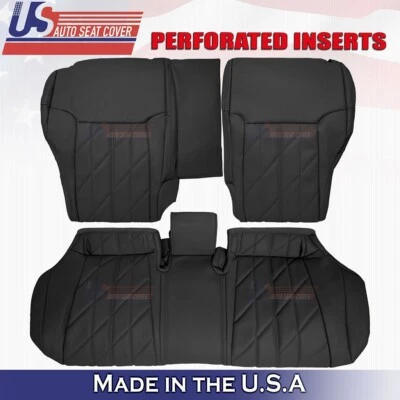 Parte inferior y superior del banco trasero para Infiniti FX35 FX37 2009 a 2013 cubierta de cuero negro Foto 1 de 4