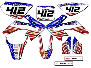 2004-2012 CRF 50 MERICA Usa Senge Graphics Kit Compatible with Honda - Picture 1 of 10