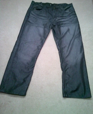 Pantalones de mezclilla vintage Old Skool para hombre 44x34 gris holgados pierna ancha hip hop grunge Cyber Y2K Foto 1 de 4