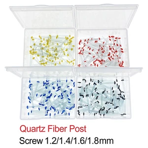 100 Pcs Dental Endo Quartz Fiber Post Straight/Screw Restorative Posts 1.0-1.8mm - Picture 1 of 47