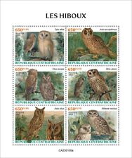Owls MNH Stamps 2023 Central African Republic M/S