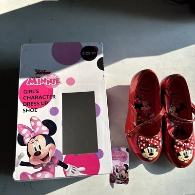 Brand New w/Tags Disney Store Costume Dress Up Shoes Girls Red Mini Mouse Shoes. - Image 1 of 4