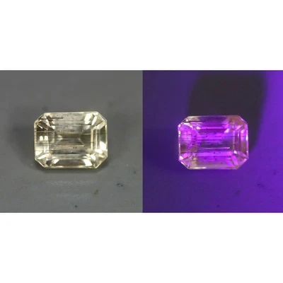 1,26 Cts_Gema Antigua_100% Natural Sin Calentar UV Fluorescente Cambio de Color Escapolita Foto 1 de 4