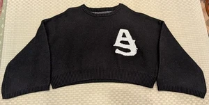 AlphaStyle Paonia ausgestellte Ärmel Strick Crop Pullover Damen Größe Medium - Bild 1 von 7