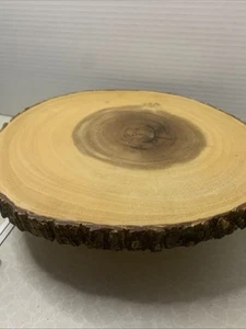 Lipper international Acacia 10-12 Inch Tree Bark Server Tray (new)Never Used - Picture 1 of 7