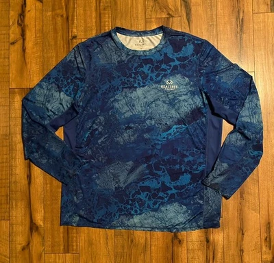 #1110 Camisa Realtree Pesca Manga Larga XL Multicolor Exterior Barco Playa Agua Foto 1 de 4