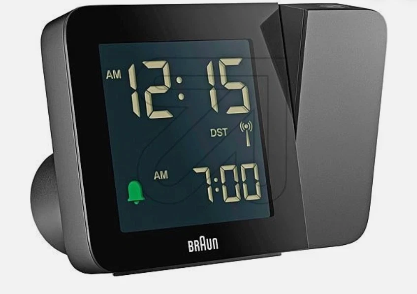 Braun Funkalarm Wecker  BC15B-DCF Projektionswecker schwarz - Bild 1 von 1