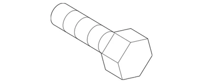 Parafuso protetor contra respingos genuíno Mercedes-Benz 000000-001114 - Imagem 1 de 3