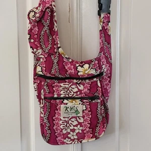 Bolso Bandolera/Cartera KY’S Hawaii Rosa Hibisco Floral Correa Ajustable EE. UU. - Imagen 1 de 10
