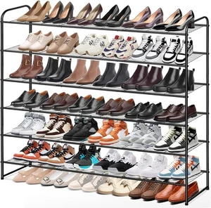 Large Shoe Rack 6 Tier Organizer Tall Metal Shoe Organizer for Entryway Bedro... - Picture 1 of 7
