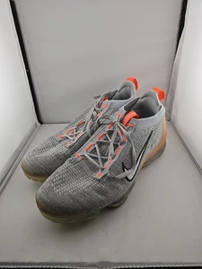 Nike Air VaporMax 2021 Flyknit Grey Fog Bright Mango DH4084-002 Size 12 - Picture 1 of 11