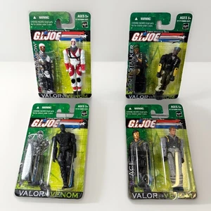 GI Joe Valor vs Venom 4" Actionfiguren Snake Eyes Ace Sgt Stalker 4 Stück 2004 - Bild 1 von 24
