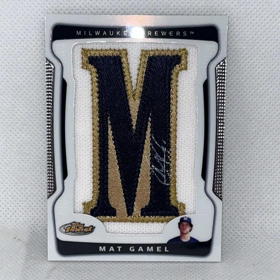 Mat Gamel 2009 Topps Finest Autograph Auto Letter M Patch /285 Milwaukee Brewers - Image 1 of 4