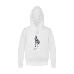 Ralph Lauren Multi-Colour Polo Pony Men's White Hoodie - Picture 1 of 4