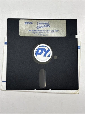 Epyx Street Sports Baseball Commodore 64 Game 5.25" Disk Manual - Image 1 of 4