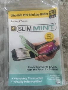 Slim Mint Wallet Ultra-Thin RFID AS-SEEN-ON-TV, ID Theft Protection NEW Sealed - Picture 1 of 2