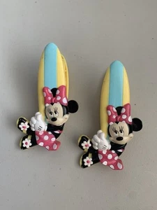 Set Of 2 Disney Minnie Mouse Surfboard Towel Clips Beach Chair Cruise Pool - Picture 1 of 4