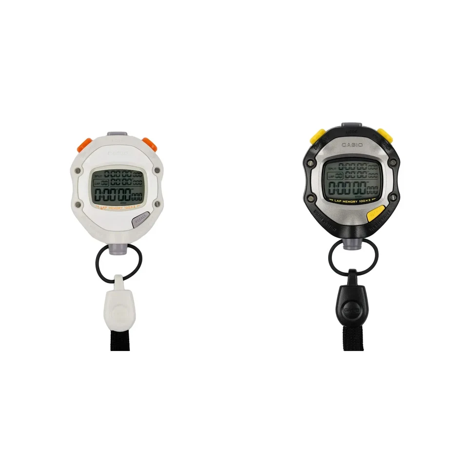 NUEVO CASIO Cronómetro 2 Memorias Lap Split 5 ATM Blanco/Negro HS-70W-8JH/1JH Japón Foto 1 de 1