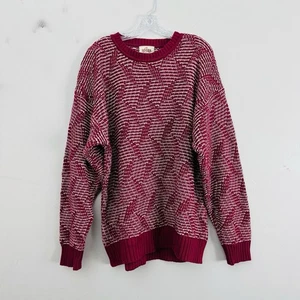 Suéter Pullover Tejido Rojo y Blanco Marca Arrow River para Hombre Talla L - Imagen 1 de 6