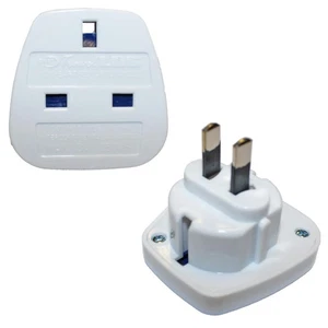 Travel Plug Adapter 3 Pin to 2 pin Holiday Travellers From UK to USA - Picture 1 of 3