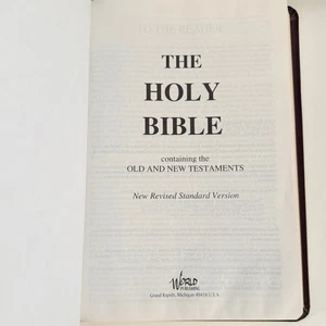 Holy Bible Large Print Edition The New Revised Standard Version Gold Gilded READ - Picture 1 of 10
