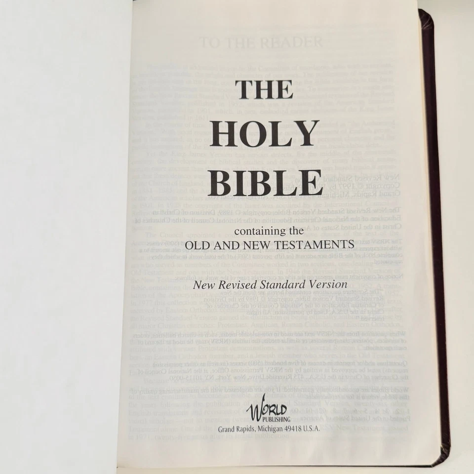 Holy Bible Large Print Edition The New Revised Standard Version Gold Gilded READ - Image 1 of 4
