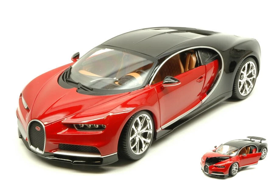 BUGATTI CHIRON 2016 RED/BLACK 1:18 - Immagine 1 di 1
