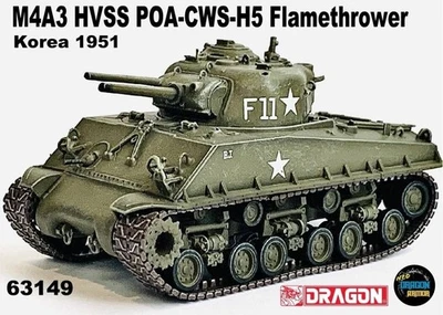 Dragon Armor 1:72 M4A3 HVSS Flamethrower Tank US Army Korea 1951 Model NO.63149 - Image 1 of 4