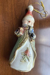 Vintage alte Welt Weihnachten Schneemann rot Kardinal Klingel Glocke Ornament elegant - Bild 1 von 9