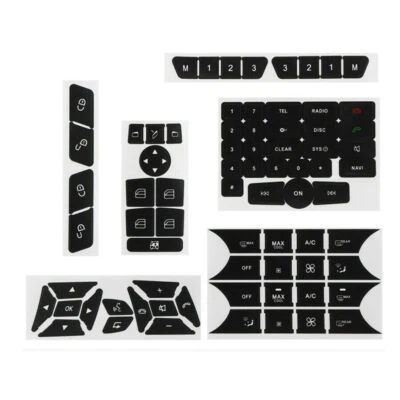 Kit de reparación de botones de ventana de CA para tablero central del volante pegatina para Mercedes Benz Foto 1 de 4