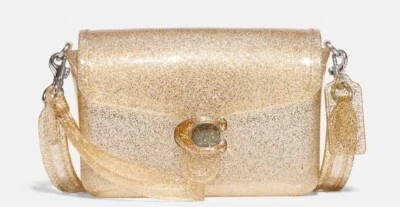 COACH CH748 Jelly Tabby GOLD GLITTER  2WAY Bag Model PVC Clear charm NWOT - Image 1 of 4