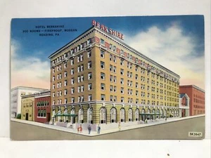Postal de Pennsylvania de lectura moderna ignífuga de 300 habitaciones Hotel Berkshire 1940 - Imagen 1 de 2