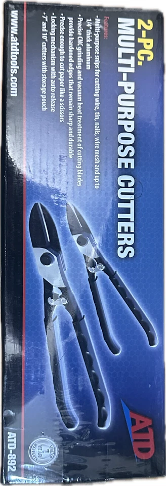 Новый ATD 2шт сверхпрочные многоцелевые резаки набор плоскогубцы, ножницы, олово ножницы #892 - Изображение 1 из 3