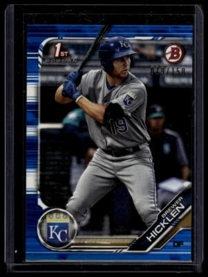 2019 Bowman #BP-72 Brewer Hicklen Prospects Blue #/150 SN - Image 1 of 2