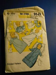 Le roy Weldons Childs Layette Vintage Sewing Pattern 9149