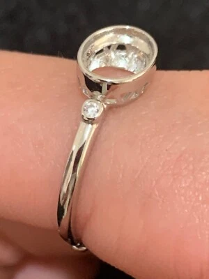 Anillo de plata 925 ajuste vacío, hágalo usted mismo ajuste en blanco, ajustes de plata de ley Foto 1 de 4
