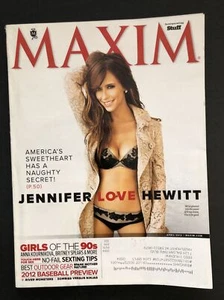 Maxim Magazine Jennifer Love Hewitt April 2012 W/ Address Label - Picture 1 of 3