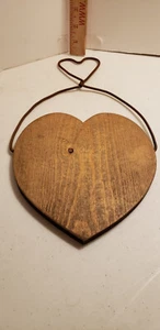 Vintage Hand Made Wooden Heart Wall / Table Decor, - Picture 1 of 4