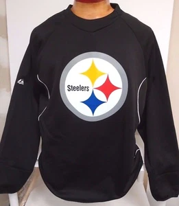 PITTSBURGH STEELERS SWEATSHIRT PULLOVER FLEECE NEW MAJESTIC MEDIUM XXL MENS - Picture 1 of 1