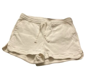 J. Crew Drawstring Cotton Shorts White XXL Soft Denim Pull On Pockets - Picture 1 of 7